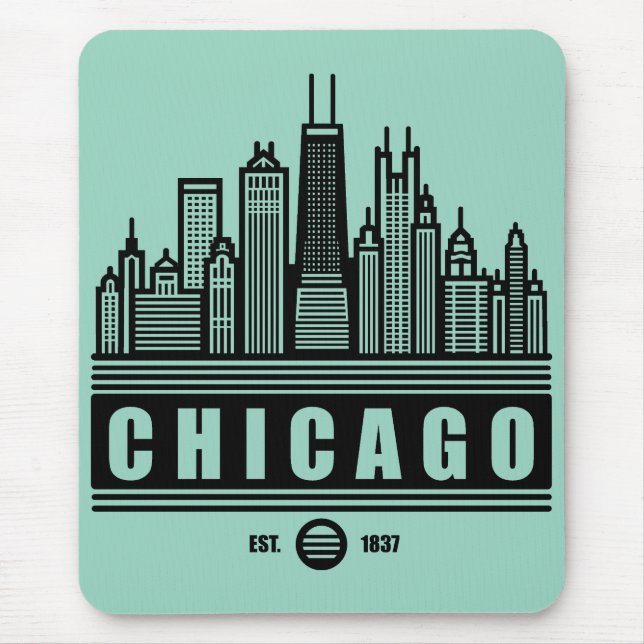 Tapis De Souris Chicago Illinois États-Unis (Devant)