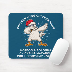 Tapis De Souris Chicken Wing Chicken Wing Shirt Song Lyric Hot Dog
