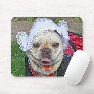 Tapis De Souris Chien À Balle Français En Costume Néerlandais
