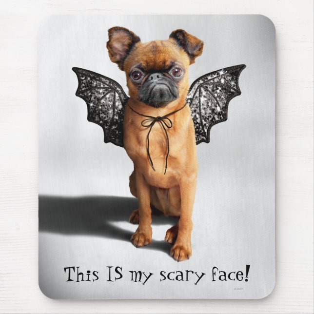 Tapis De Souris Chien aux ailes de chauve-souris (Devant)