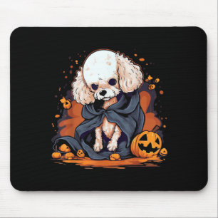 Tapis De Souris Chien Caniche Halloween