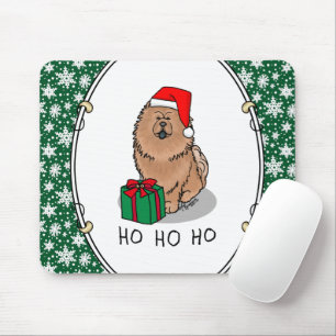 Tapis De Souris Chien Chow Chow Chow de Noël (cannelle) mignonne