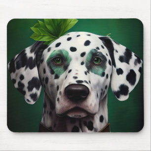 Tapis De Souris Chien dalmate en tenue de la Saint Patrick