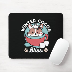 Tapis De Souris Chien dans la Mug Festive pour Vibes de vacances -