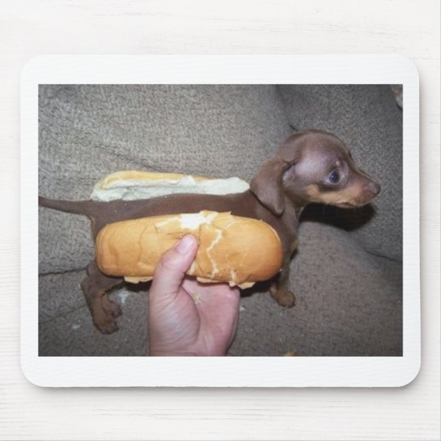 Tapis De Souris Chien dans un petit pain (Devant)