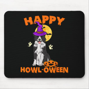 Tapis De Souris Chien de berger border collie noir et blanc sorciè
