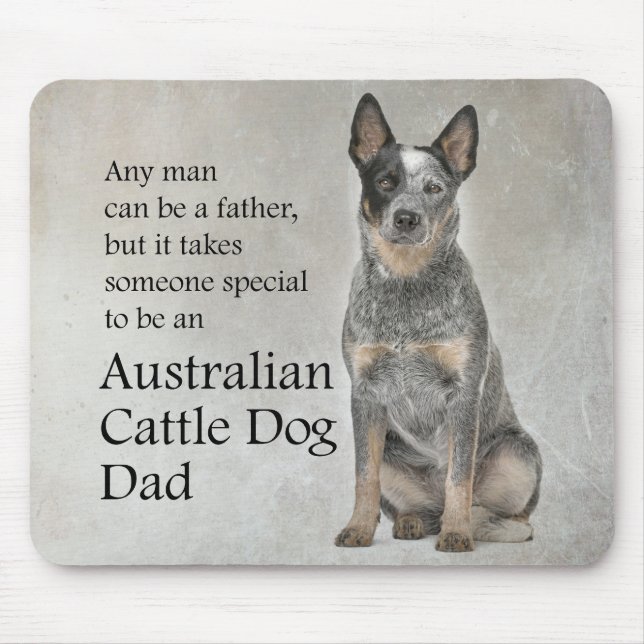 Tapis De Souris Chien de bétail australien papa Mousepad (Devant)