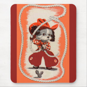 Tapis De Souris chien de cowboy