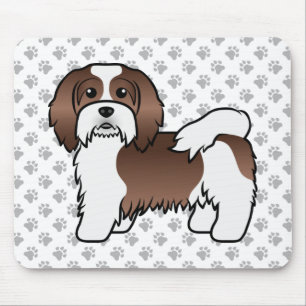 Tapis De Souris Chien de dessin animé mignon havanais au chocolat