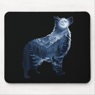 Tapis De Souris Chien de montagne au clair de lune retriever doré