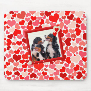 Tapis De Souris Chien de montagne bernois Coeur Mousepad