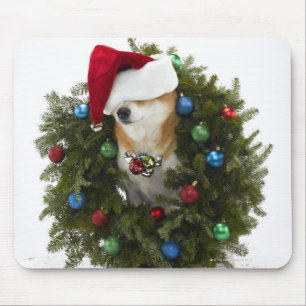 Tapis De Souris Chien de Shiba Inu utilisant le casquette de Père