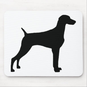 Tapis De Souris Chien de Weimaraner (dans le noir)