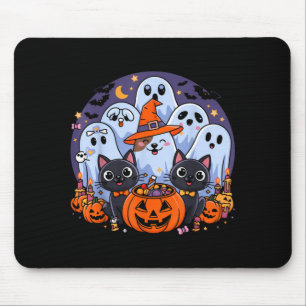 Tapis De Souris Chien d'Halloween Fantôme Drôle Chien d'Halloween