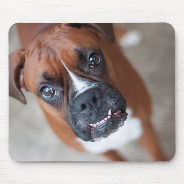 Tapis De Souris Chien drôle de boxeur (Devant)