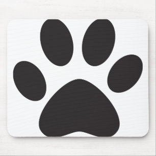 Tapis De Souris Chien Empreinte de patte Chat Animal Animaux Pied 