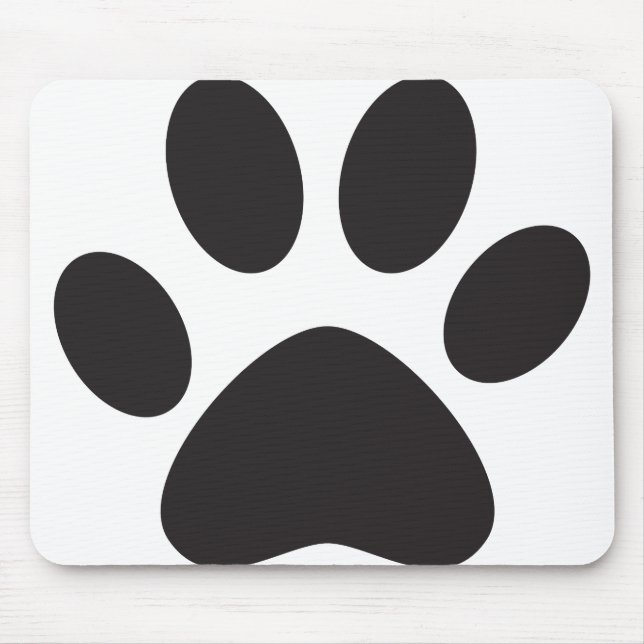 Tapis De Souris Chien Empreinte de patte Chat Animal Animaux Pied  (Devant)