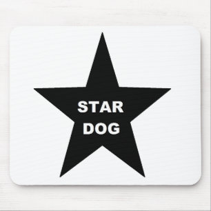 Tapis De Souris Chien étoile Mousepad sur Black Star