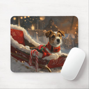 Tapis De Souris Chien Jack Russell Noël Fête