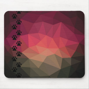 Tapis De Souris Chien patte, empreinte animale, animal animal de c