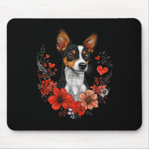 Tapis De Souris Chien Rat Terrier de la Saint-Valentin