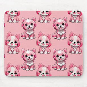 Tapis De Souris Chien rose Motif design - Rose