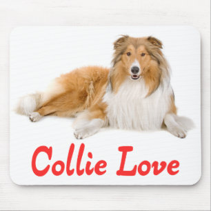 Tapis de souris Chien Rough Collie Puppy d'amour