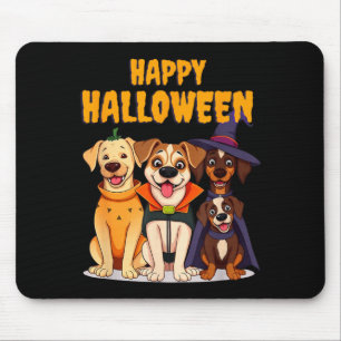 Tapis De Souris Chiens de Halloween mignons drôles - Design unique