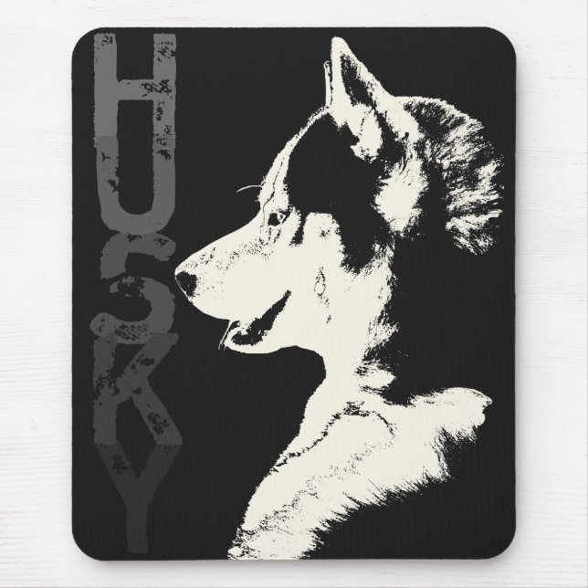 Tapis De Souris Chiens de loup de Malamute de cadeaux de Mousepad (Devant)