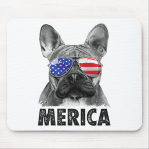 Tapis De Souris Chiens de taureaux 4 juillet Chemises Merica Homme