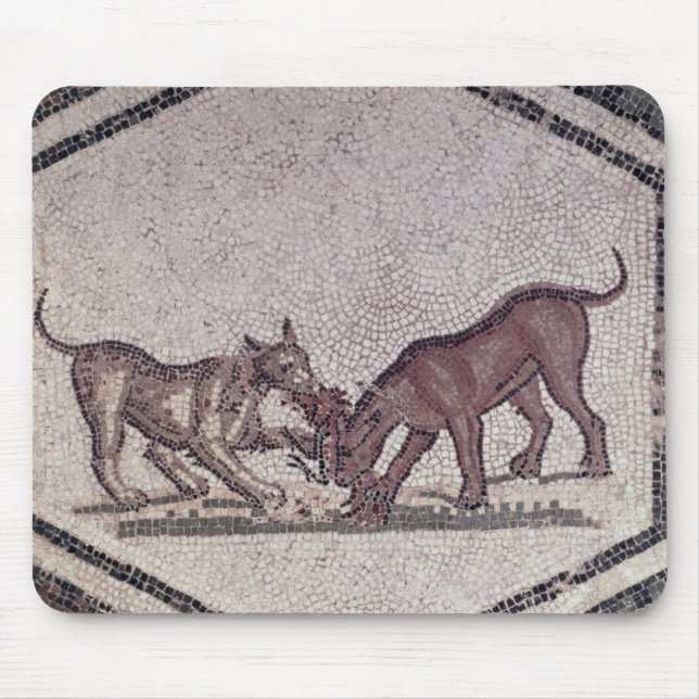 Tapis De Souris Chiens luttant pour un oiseau, romain, 2ème-3ème (Devant)