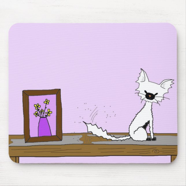 Tapis De Souris * chiffon * avec le souffle le chat (Devant)
