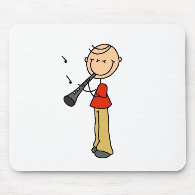 Tapis De Souris Chiffre clarinette Mousepad de bâton (Devant)