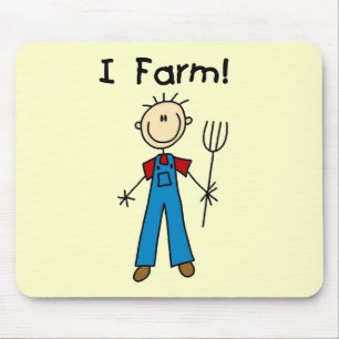 Tapis De Souris Chiffre T-shirts et cadeaux de bâton d'agriculteur