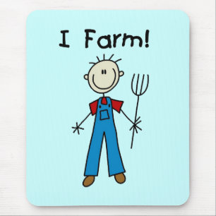 Tapis De Souris Chiffre T-shirts et cadeaux de bâton d'agriculteur