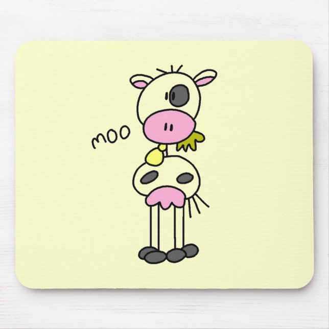 Tapis De Souris Chiffre T-shirts et cadeaux de bâton de vache (Devant)