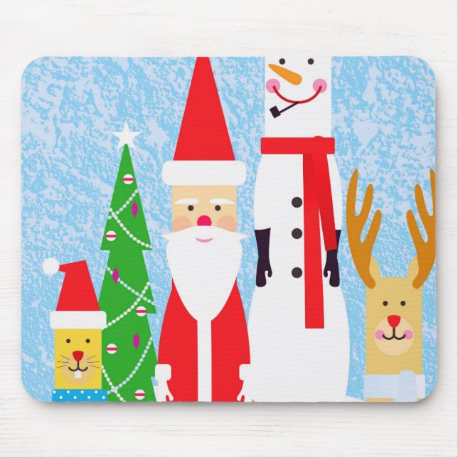 Tapis De Souris Chiffres de Noël (Devant)