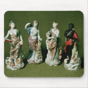 Tapis De Souris Chiffres de porcelaine de Plymouth des quatre