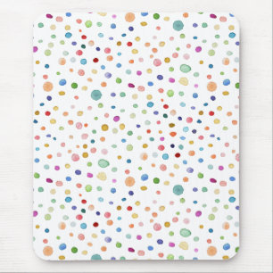Tapis De Souris Chiffres Rainbow Confetti Aquarelle Motif