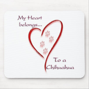 Tapis De Souris Chihuahua Coeur Appartient