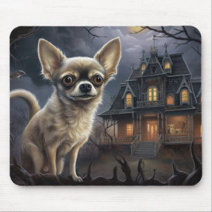 Tapis De Souris chihuahua Halloween Épouvantable
