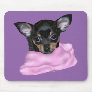 Tapis De Souris Chihuahua Noir et Tan Chihuahua