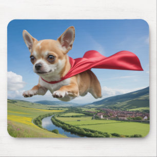 Tapis de souris Chihuahua Super-héros