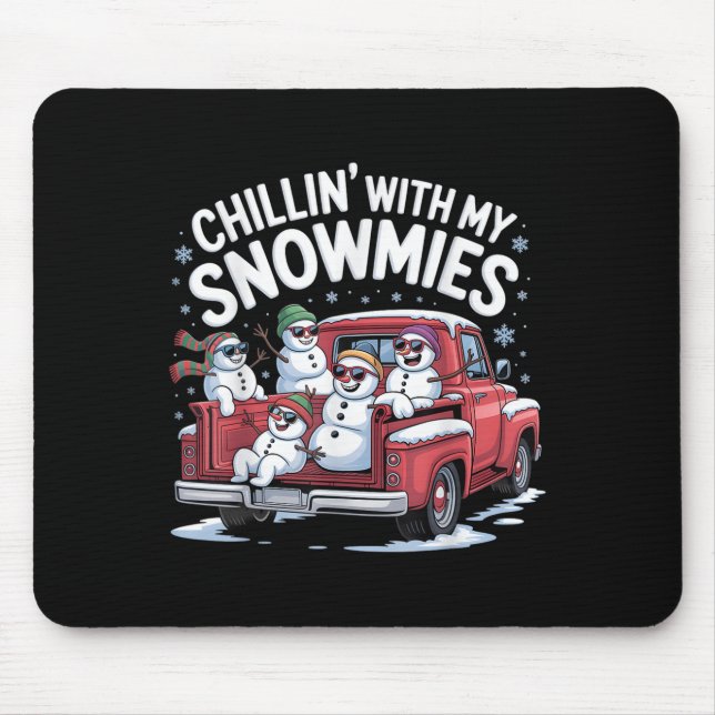 Tapis De Souris Chillat Avec Mes Neiges Coupe Camion Snowman Chris (Devant)