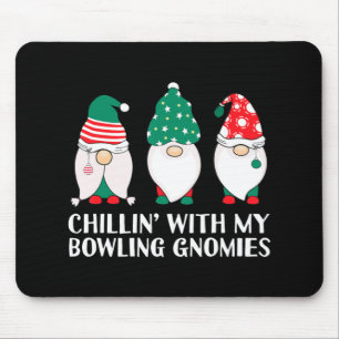 Tapis De Souris Chilling Avec Mon Bowling Gnomies PJ Fun Gnome Pun