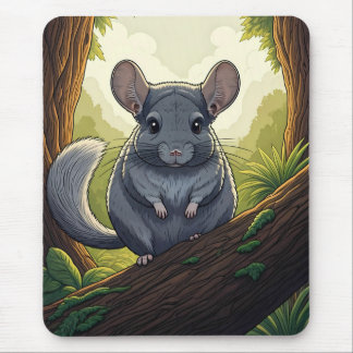 Tapis De Souris Chinchilla in the Forest