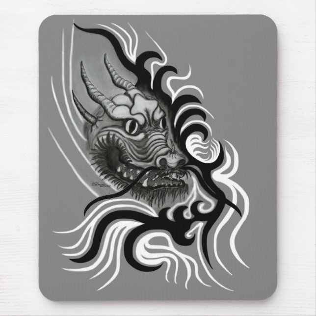 Tapis De Souris Chine-Drache en style tatto (Devant)