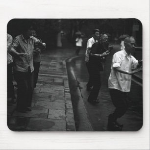 Tapis De Souris Chine vintage Shanghai matin gymnastique Coque-Mat