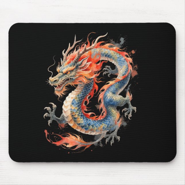 Tapis De Souris Chinese Dragon Asian Mythology Zodiac  (Devant)