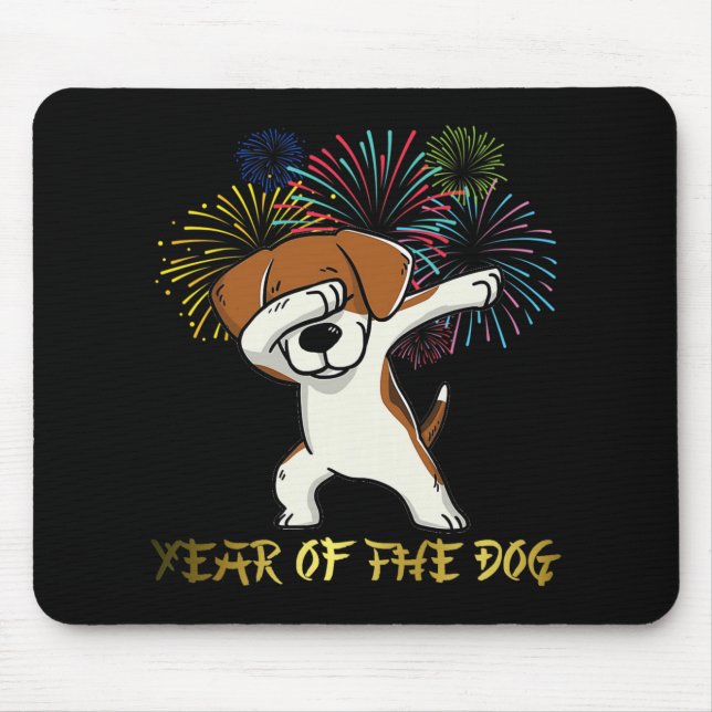 Tapis De Souris Chinese New Year 2018 Fireworks Chinese Zodiac Gif (Devant)